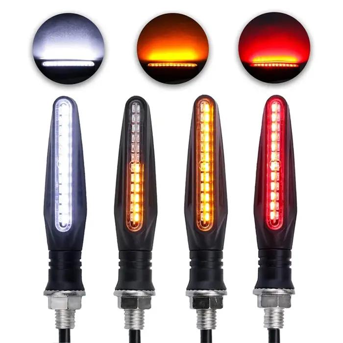 Clignotants LED pour motos, 12 x 335SMD, 2 ou 4 pièces, indicateur lumineux pliable, 12V, IP67 clign