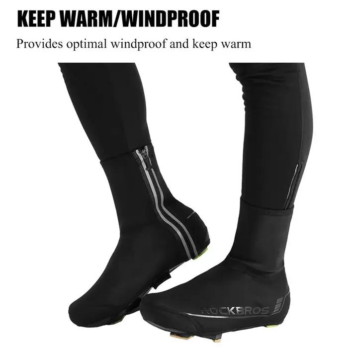 ROCKBROS hiver cyclisme couvre-chaussures vtt plus chaud couvre-chaussures vélo chaussures couvre ré