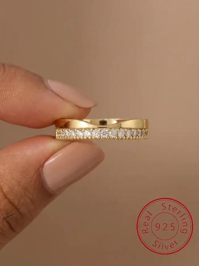 Bague minimaliste en argent Sterling 925 pour femmes, bague en Zircon avec sourire, fête d'anniversa