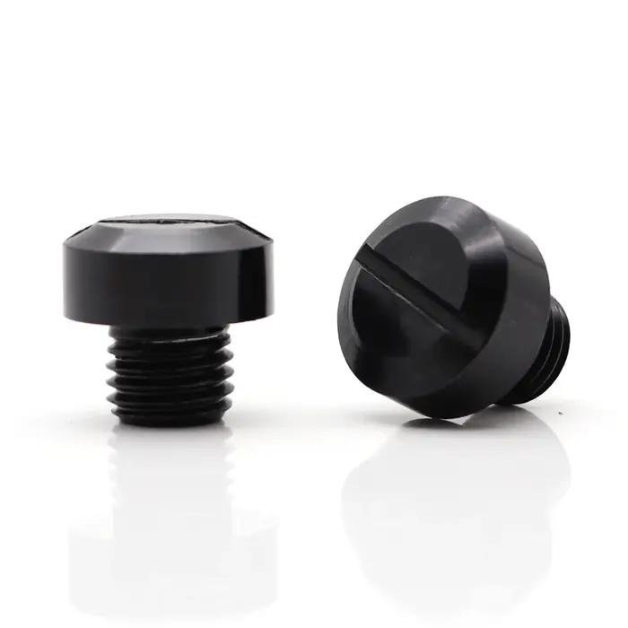 2 pièces universel moto CNC M10 * 1.25 M8 * 1.25 trou de miroir bouchon vis boulons couvre bouchons