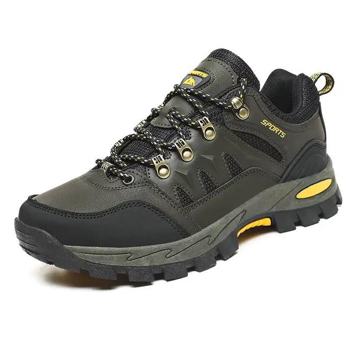 HIKEUP-Chaussures de randonnée en plein air pour hommes et femmes, baskets en cuir, modèles de coupl
