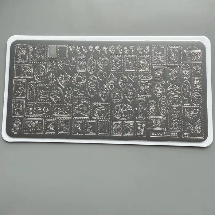 XMQ NAIL ART STAMPING PLATES FOUURS LINES TEMPLATES PLATES D'IMAGE