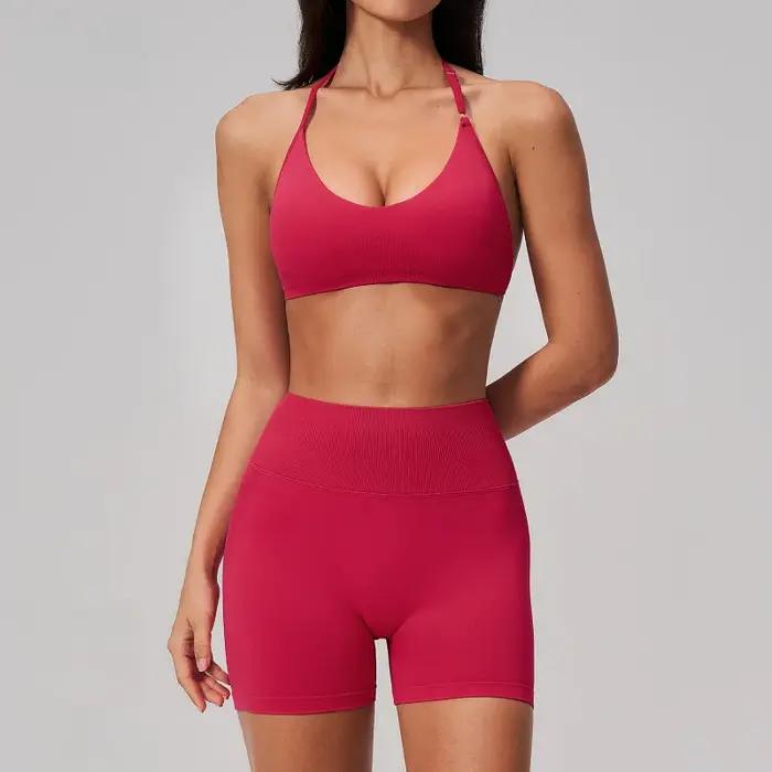 Ensemble de survêtement pour femme moulant effet fessier galbé vêtements de course et yoga séchage rapide pour activités physiques intensives occasions spéciales