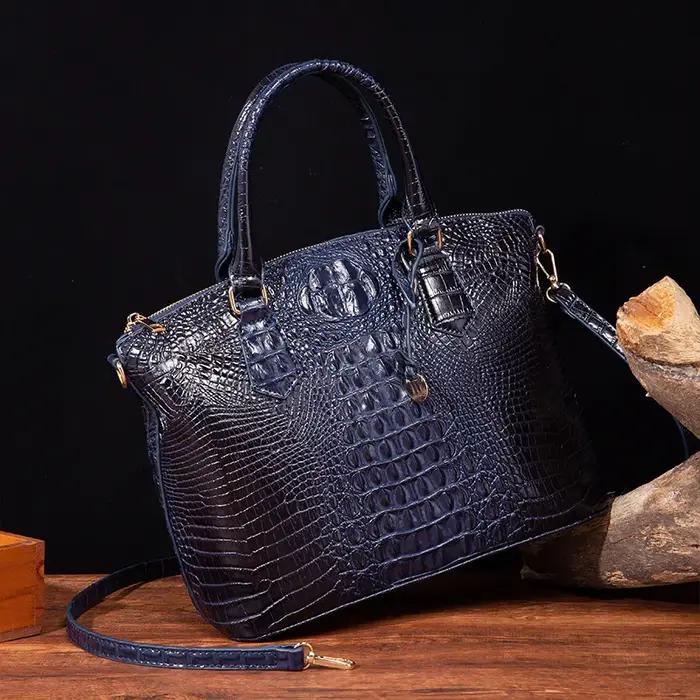 2025 Sac à main en relief Crocodile pour femme Sac à main de luxe en cuir ombré Sac à bandoulière Sa