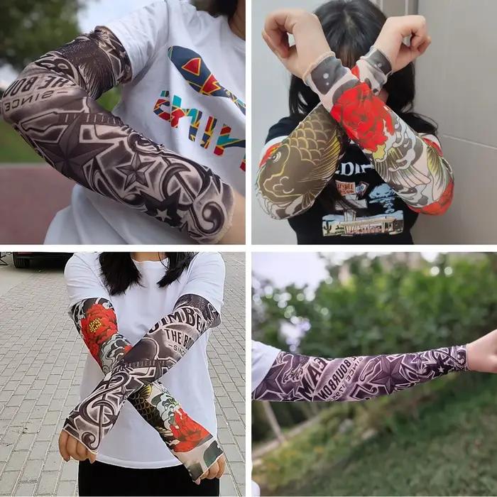 Manchons de tatouage élastiques pour hommes et femmes, 6 pièces, grande taille, cyclisme, Protection
