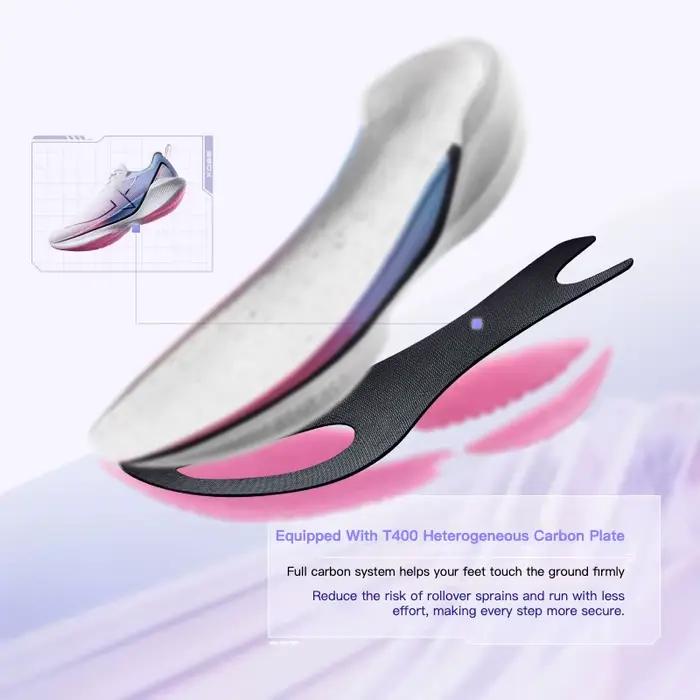 Chaussures de course Xtep 360X homme - Baskets légères plaque carbone pour marathon et performance