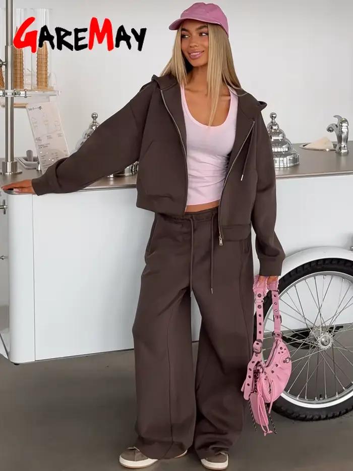 Ensembles de survêtements pour femmes deux pièces pantalon rose et bleu classique tenue de sport printemps fitness jogging confortable sportif élégant