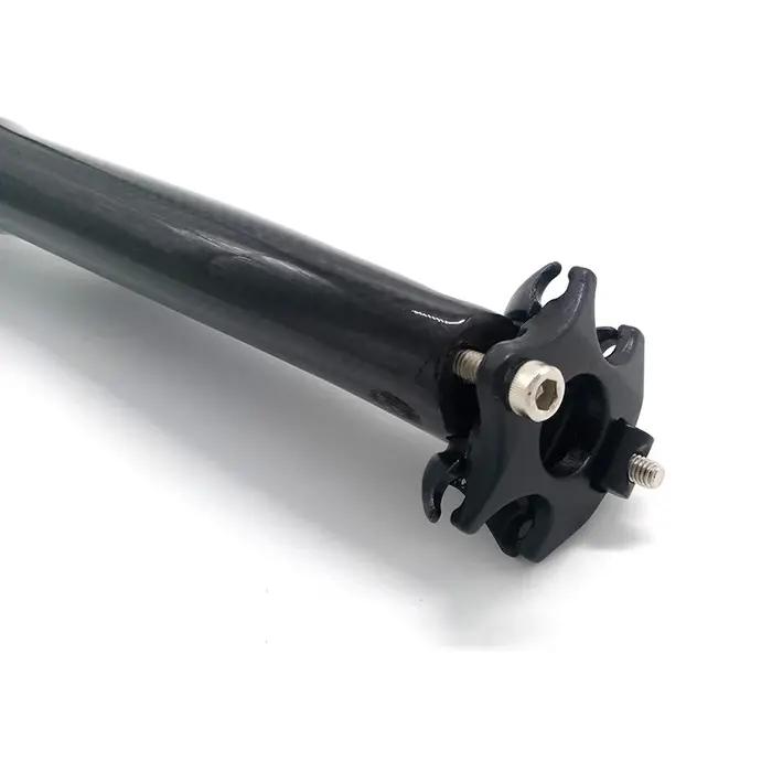 Tige de selle en fibre de carbone 3K, Tube de siège de vélo, noir mat, rouge, sans marque, 27.2/30.8