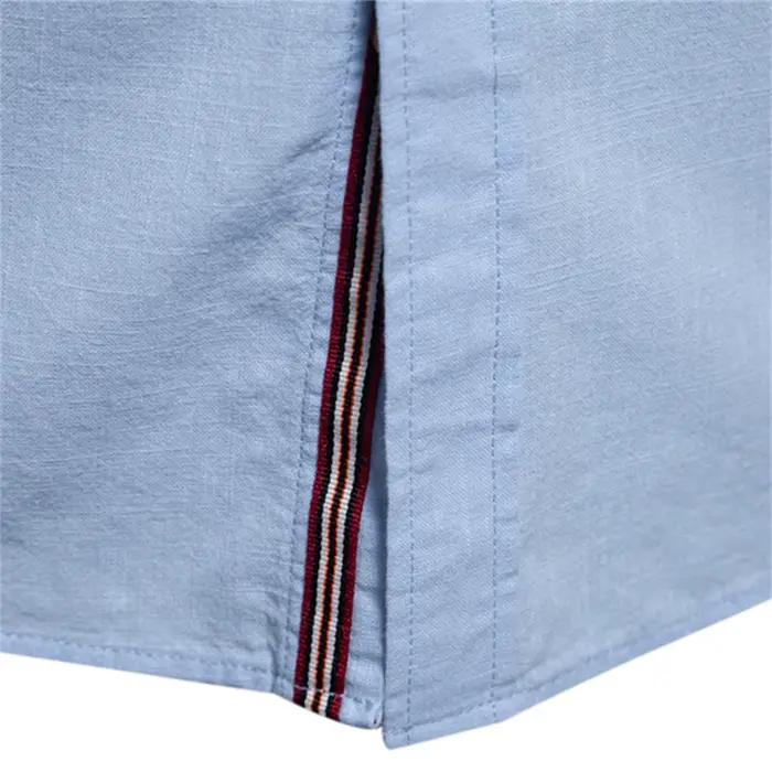 AIOPESON 100% coton chemise sociale hommes couleur unie à manches longues haute qualité marque chemi