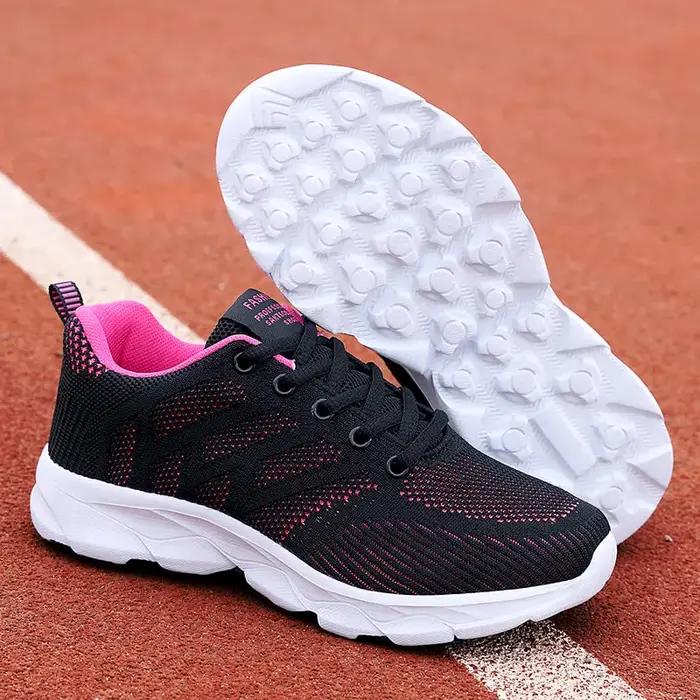 Baskets femme décontractées marche respirantes plates maille blanche mode 2024 sport