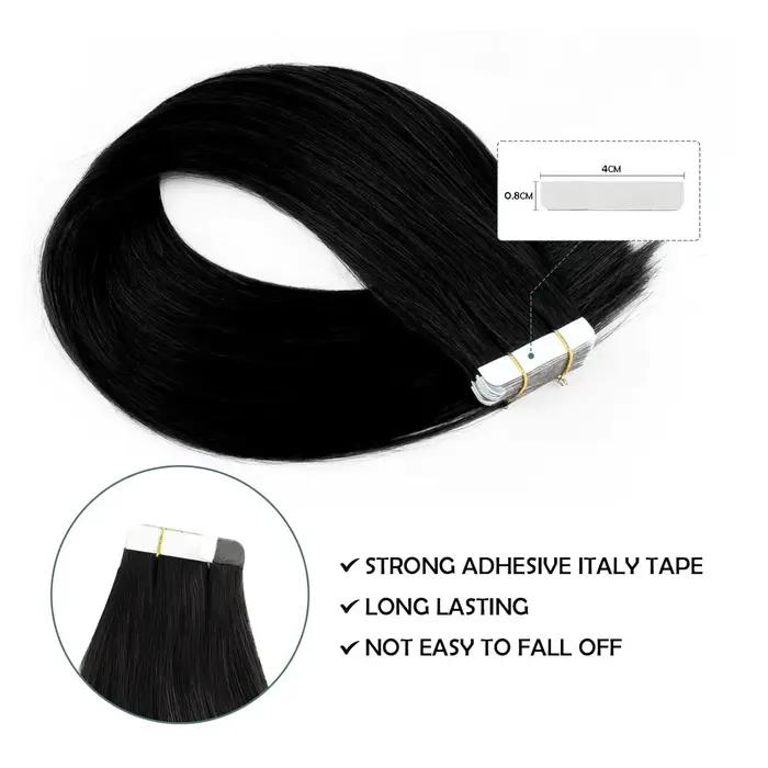 Bande droite dans les Extensions de cheveux trame de peau cheveux brésiliens 100% Extensions de chev