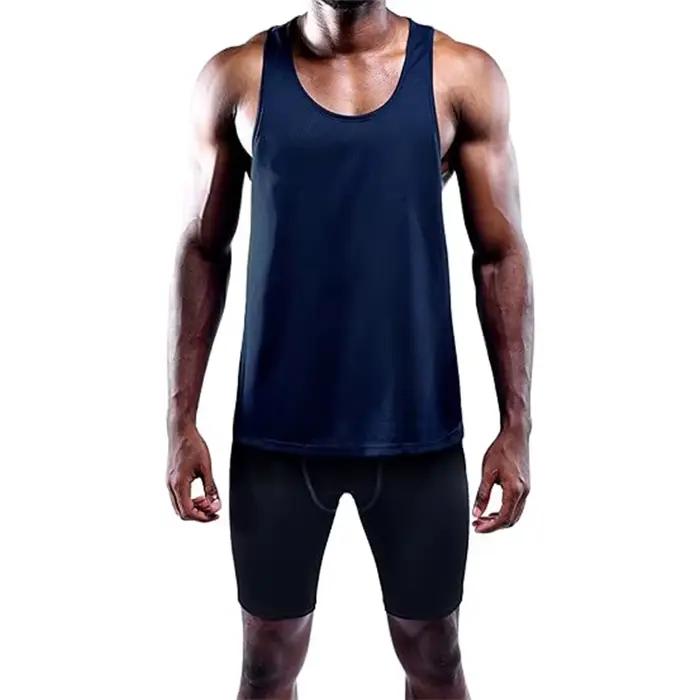 Hommes course gilet été salle de Sport Fitness mâle chemise sans manches entraînement Singlets Footb