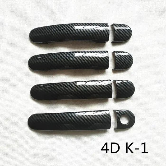 Couvercle de Poignée de Porte en Plastique Chromé et Fibre de Carbone, Garniture Adaptée à Volkswage