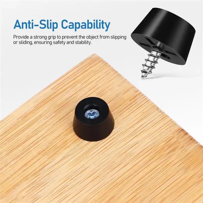 Coussinets de pieds en caoutchouc PVC pour meubles, poignées de planche à découper, pieds anti-appar