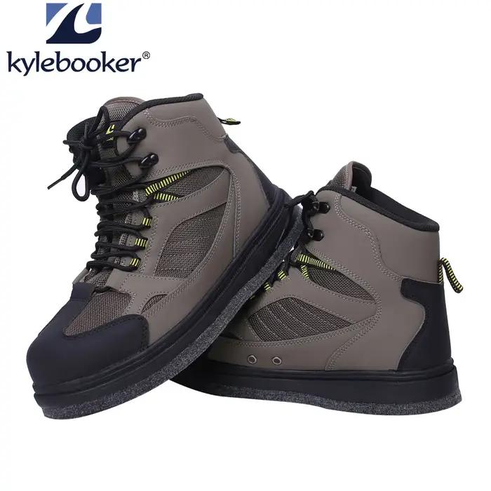 Bottes de pataugeoire légères pour hommes, chaussures de pataugeoire à semelle en feutre, chaussures