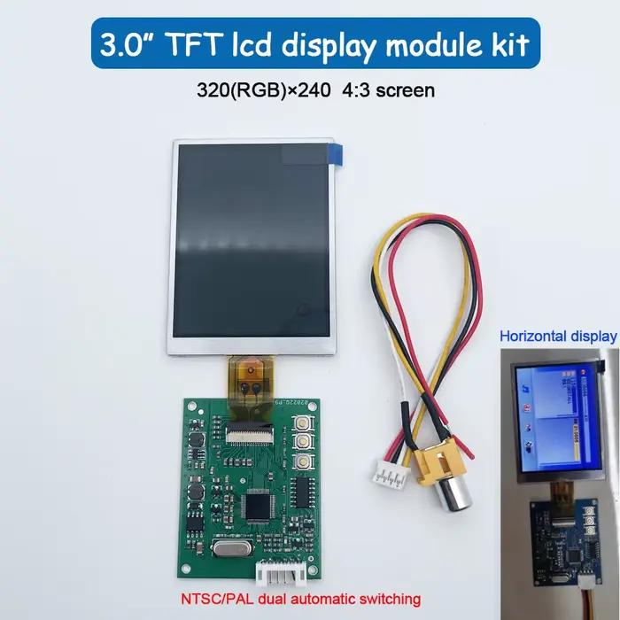 Kit de module d'affichage LCD TFT 3 pouces 320x240 avec entrée vidéo RCA 1 voie DC5V-12V pour écran