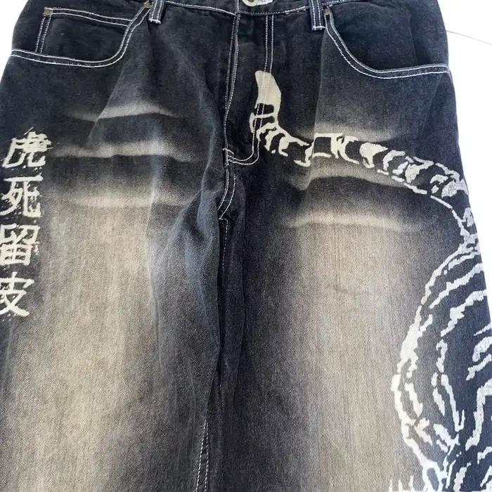 Jean Baggy pour hommes, nouveau modèle surdimensionné imprimé, Y2K Street Vintage Rock décontracté,