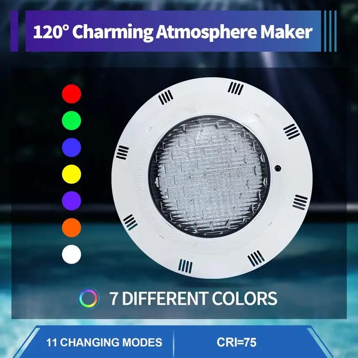 Piscine lumière LED RGB lumière sous-marine IP68 avec télécommande Spa lumière sous-marine lampe éta