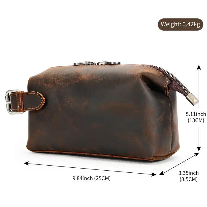 WESTAL Crazy Horse – sacs en cuir pour hommes, avec poignées, poignet de grande capacité, pochette p