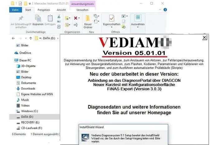 2022 Vediamo 5.01.01 installation et activation à distance pour MB STAR C4 SD C5 openport programmat