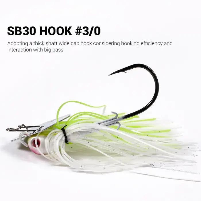 Noeby Chatterbait 10.5g 14g 21g 28g 35g lame gabarit aiguille Stinger crochet fil de Vibration puiss