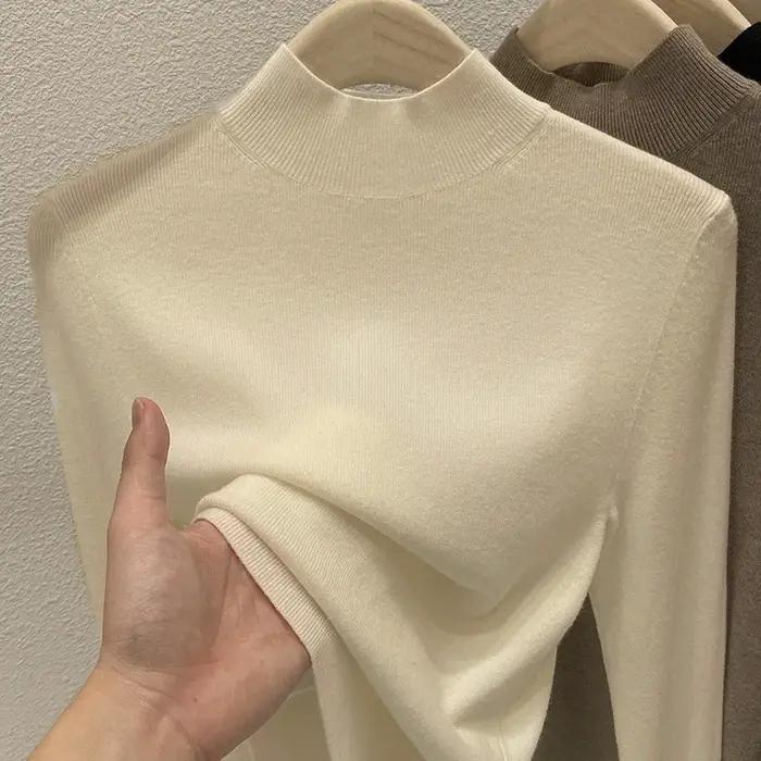 AOSSVIAO Pulls à col roulé pour femme, collection Automne Hiver 2026, mode, coupe ajustée, couleur u