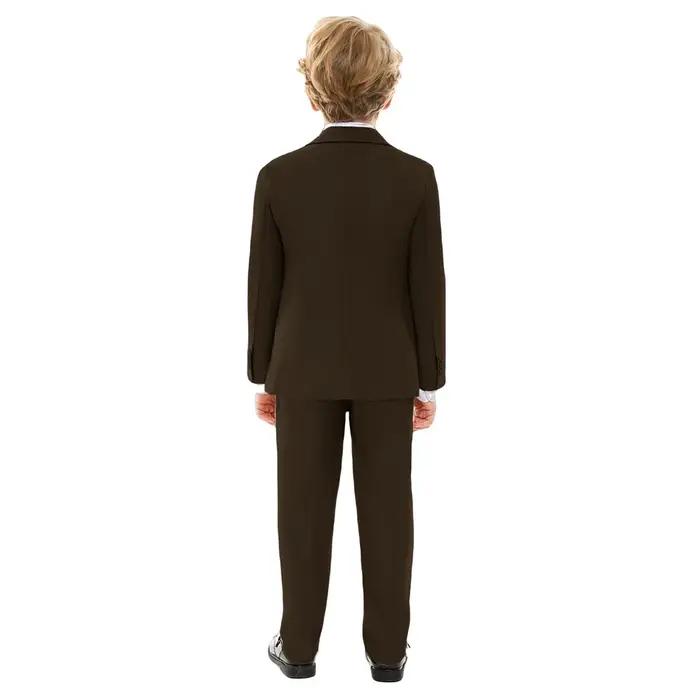 Ensemble Costume Marron Garçon Printemps Automne Nouveau Tenue Enfant Cérémonie Mariage Anniversaire