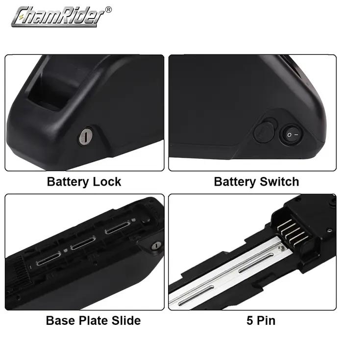 ChamRider-Boîtier de batterie pour vélo électrique, boîtier de batterie Polly 9, tube alertes onal,
