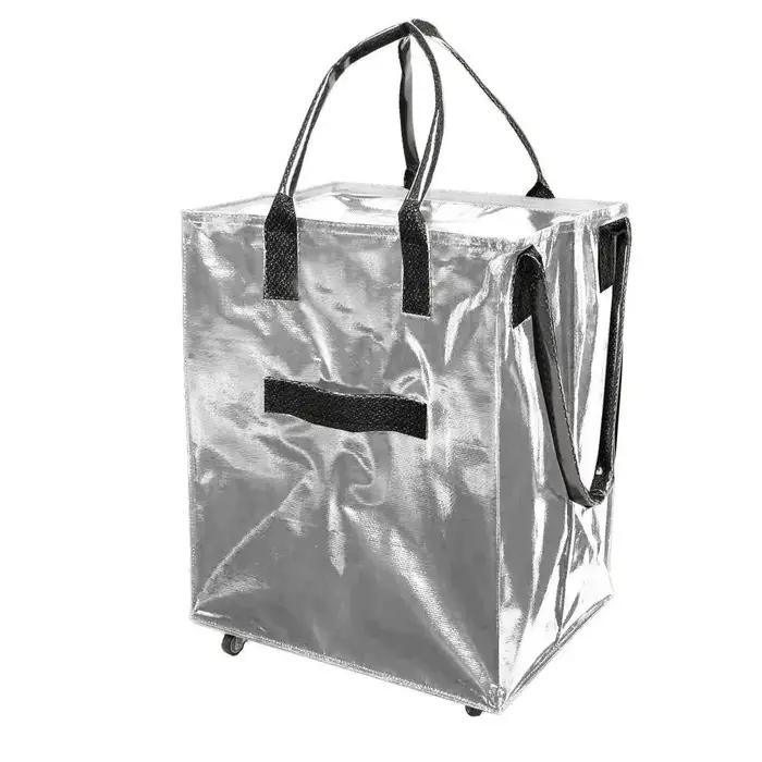 Chariot pliable avec roulettes, chariot utilitaire de grande capacité pour l'épicerie, les voyages e