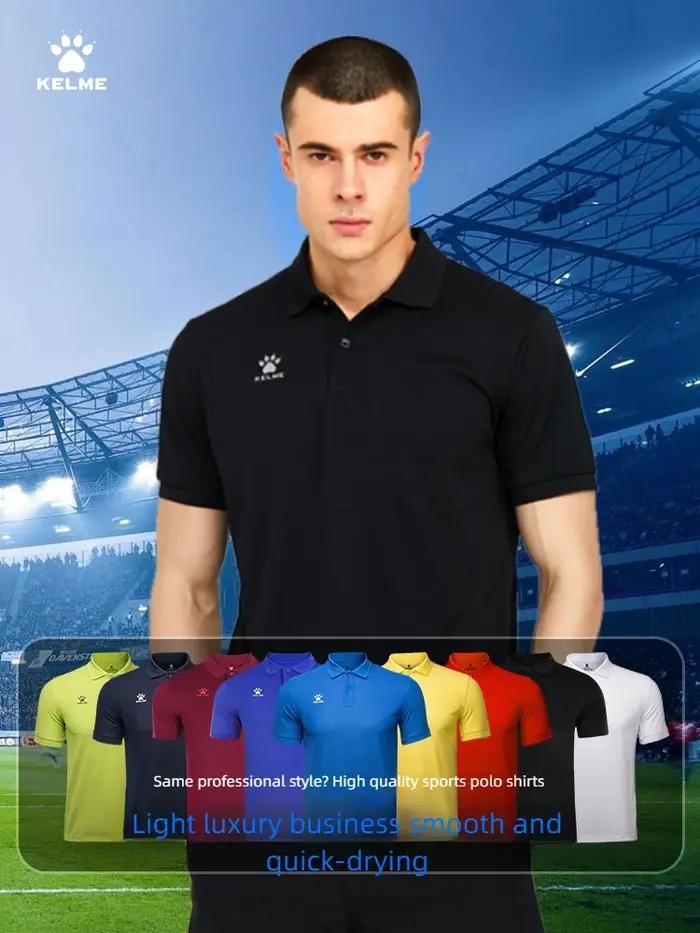 Kelme Polo hommes été séchage rapide à manches courtes T-shirt Club formation Football uniformes che