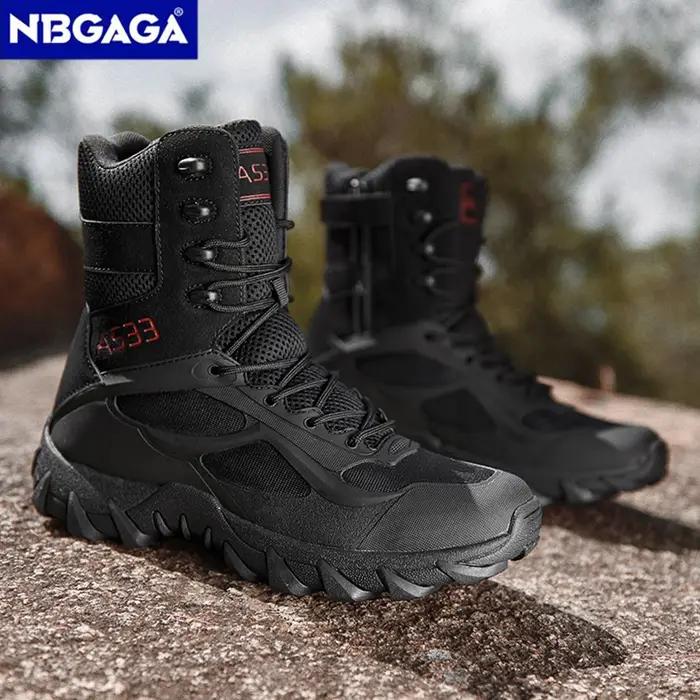 Bottes tactiques de grande taille pour hommes, bottes de combat dans le désert, chaussures de travai