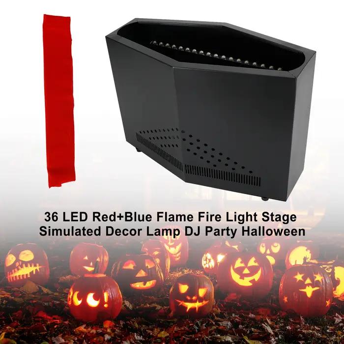 Enquêter de flamme rouge et bleu à 36 LED, lampe de décoration de scène simulée, DJ, fête d'Hallowee