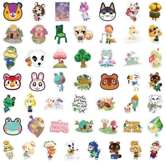 10/30/50/100 pièces jeu mignon Animal Crossing Graffiti autocollants dessin animé décalcomanies Scra