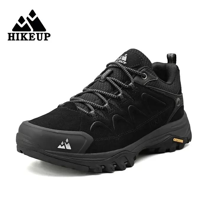 Bottes cuir imperméables homme HIKEUP - Chaussures décontractées luxe antidérapantes hiver