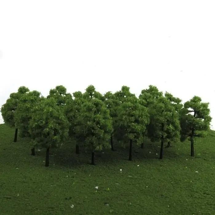 20/40 pièces vert modèle arbres Train chemin de fer modèle Kit aménagement paysage artificiel Miniat