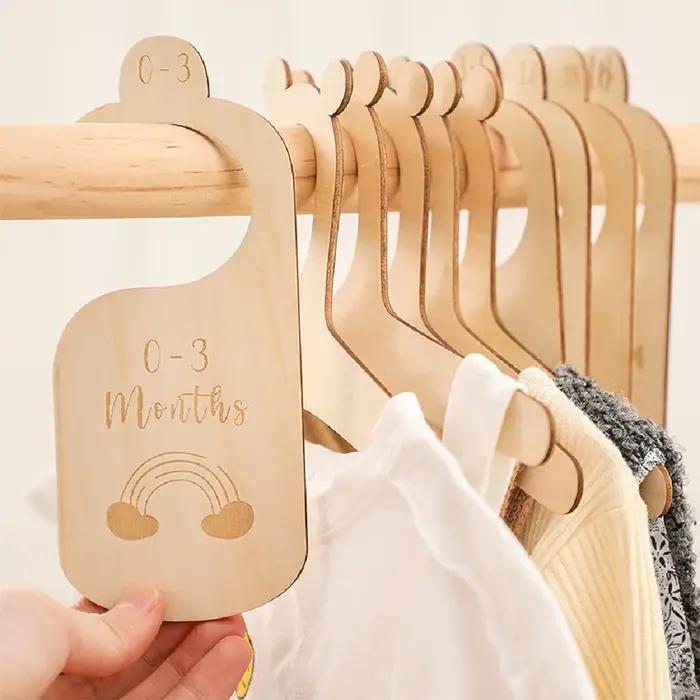 Accessoires de photographie pour nouveau-nés, 7 pièces, cartes de jalon mensuelles en bois, cadeaux