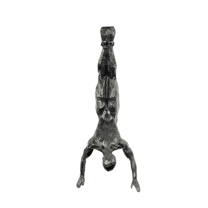 Athlète escalade homme résine fond tenture murale décoration Sculpture Statue chiffres créatif grimp