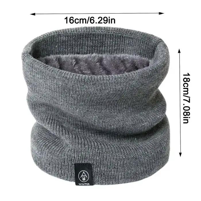 Mode femmes tricoté écharpe solide cachemire comme hiver Snood foulards dame chaud épais unisexe hom