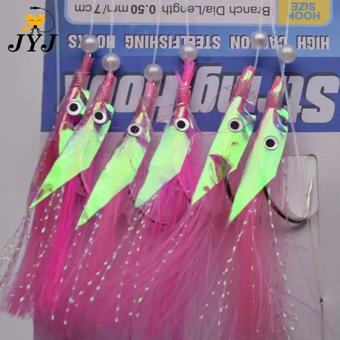 Pack peau de poisson laser crochet maquereau espagnol sabiki pêche mer appâts artificiels