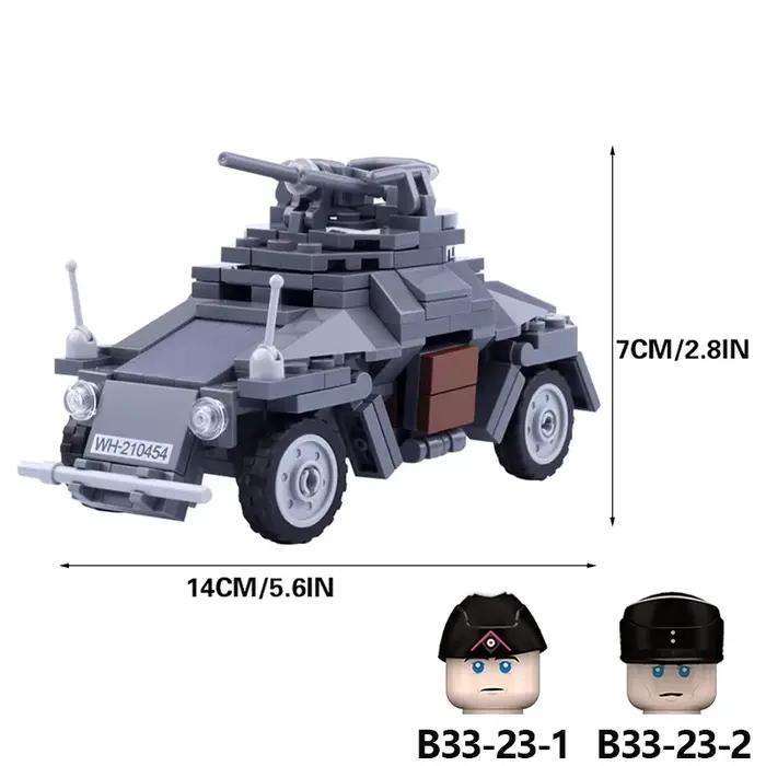 Figurines de soldats de l'armée allemande de la seconde guerre mondiale, blocs de construction de ca