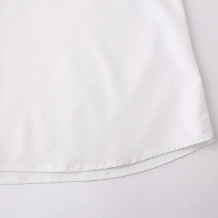 Chemises habillées blanches confortables et résistantes aux rides pour hommes, sur mesure, noires, s