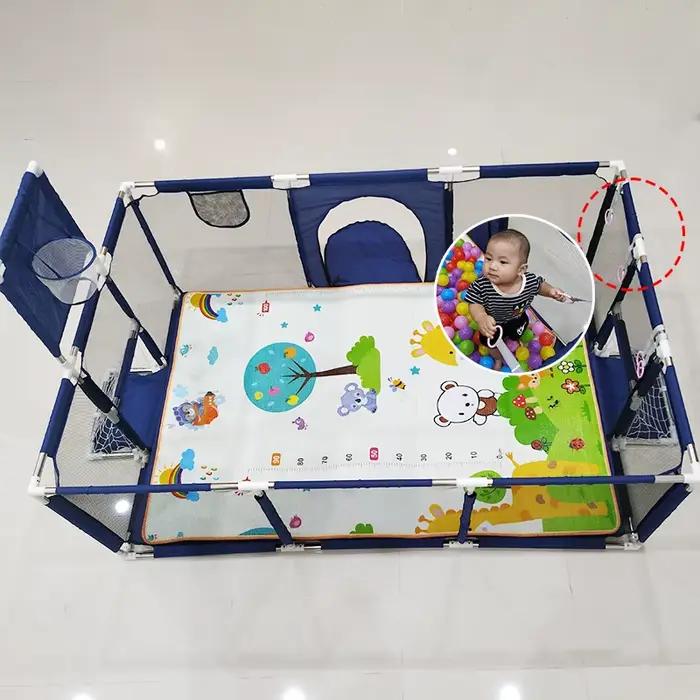 IMBABY parc bébé avec cadre de basket corralito pour bébés aire de jeux intérieure pour bébé parc mu