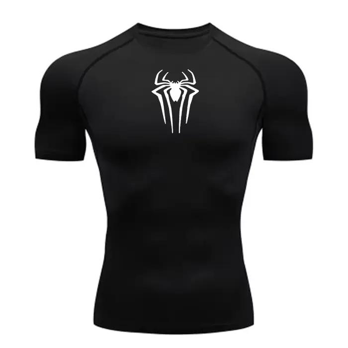 2025 Compression t-shirt hommes à manches courtes Sport t-shirts Fitness course vêtements de Sport h