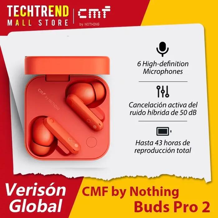 Global Verison CMF by Nothing Buds Pro 2 50 dB Hybrid Active Noise Cancellation Wireless Earbuds 6 H