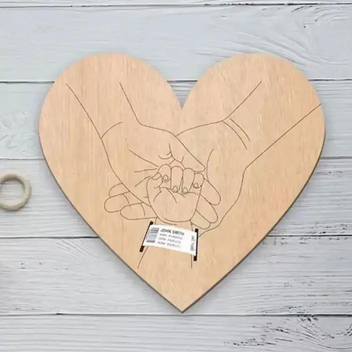 Bracelet de naissance de bébé, présentoir de Bracelet commémoratif en bois, panneau d'affichage de d