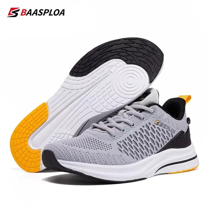 Chaussures course légères Baasploa hommes - Baskets maille créateur marche respirantes lacets