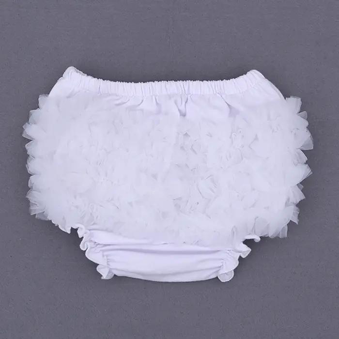 Short bouffant en dentelle de coton pour bébé, mignon couvre-couche pour bébé, short à fleurs pour n