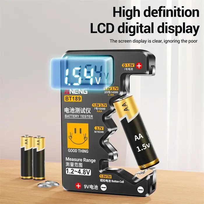 Testeur de batterie Ultra-petit 9V AA AAA, pile bouton universelle, affichage numérique LCD domestiq