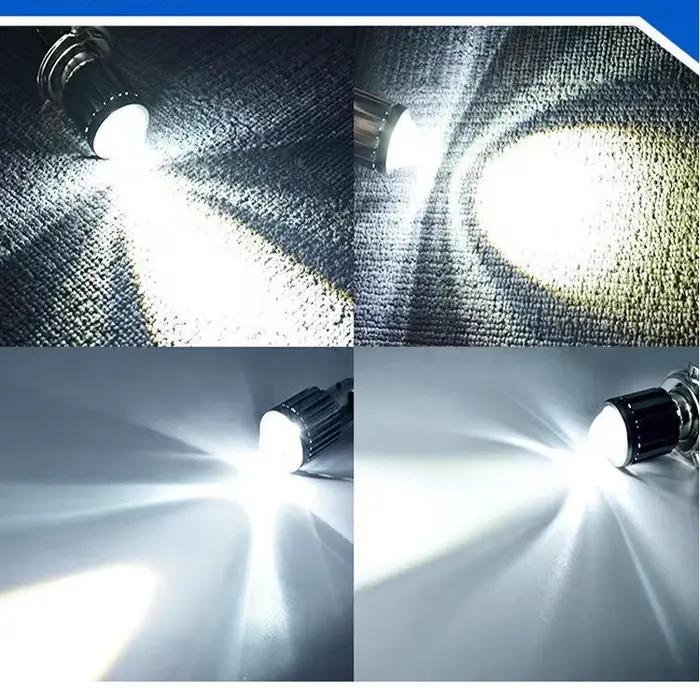 Ampoules de phares de moto, 10000lm H4 LED H6 BA20D 70000LM, lentille CSP blanc jaune, lampe Hi Lo,