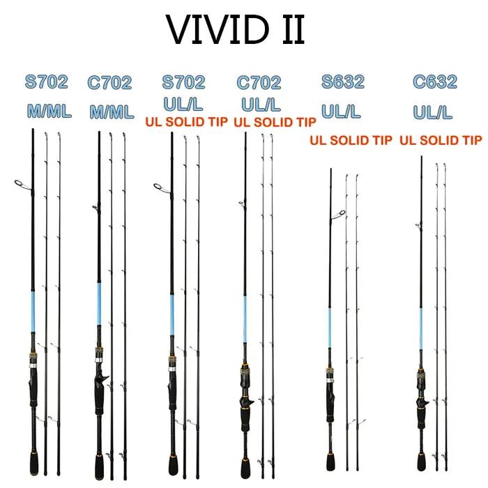 Canne à pêche action rapide ultralégère et vive de 1.92 ou 2.1m, accessoire à 2 sections, adapté au